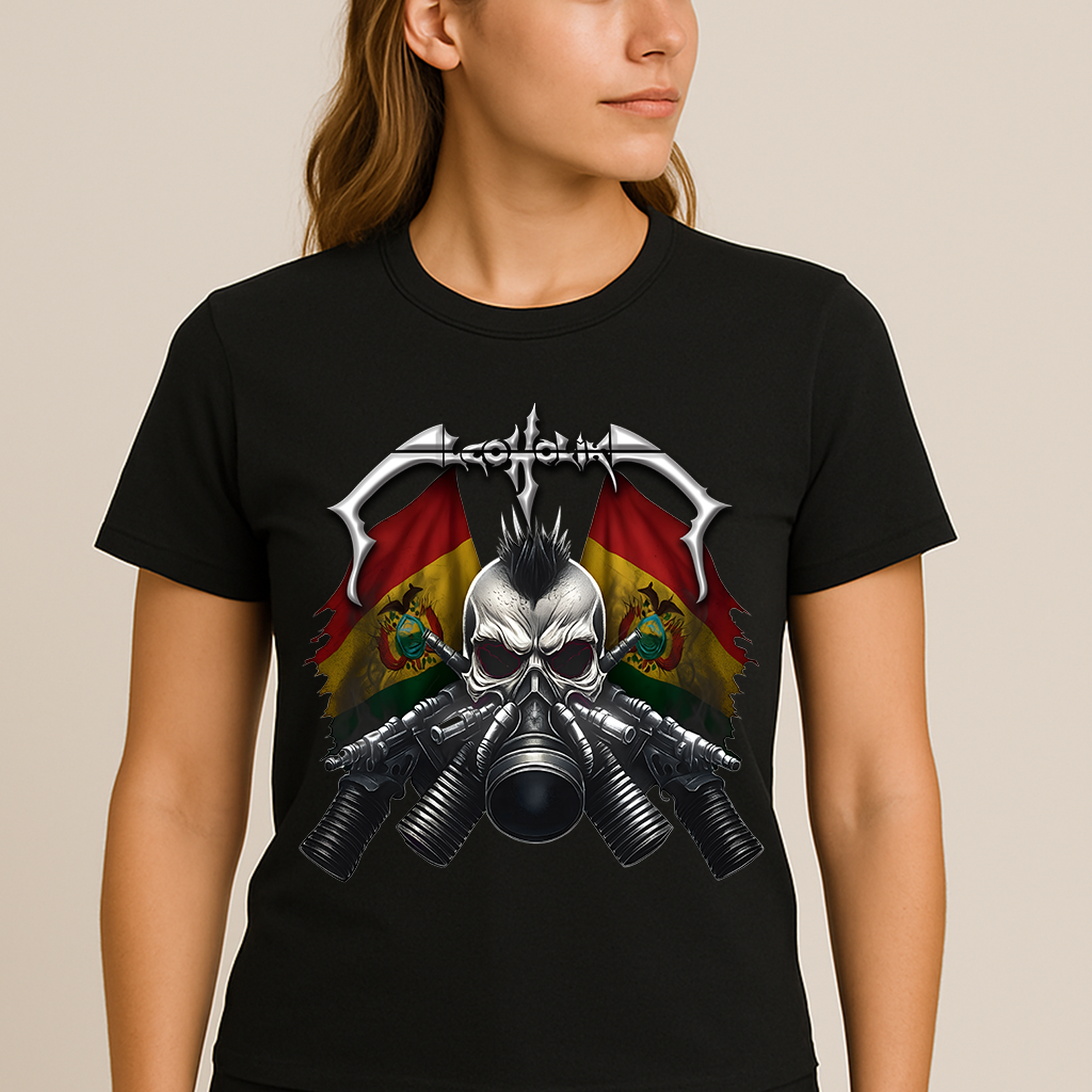 Gas Mask Skull Woman T-Shirt