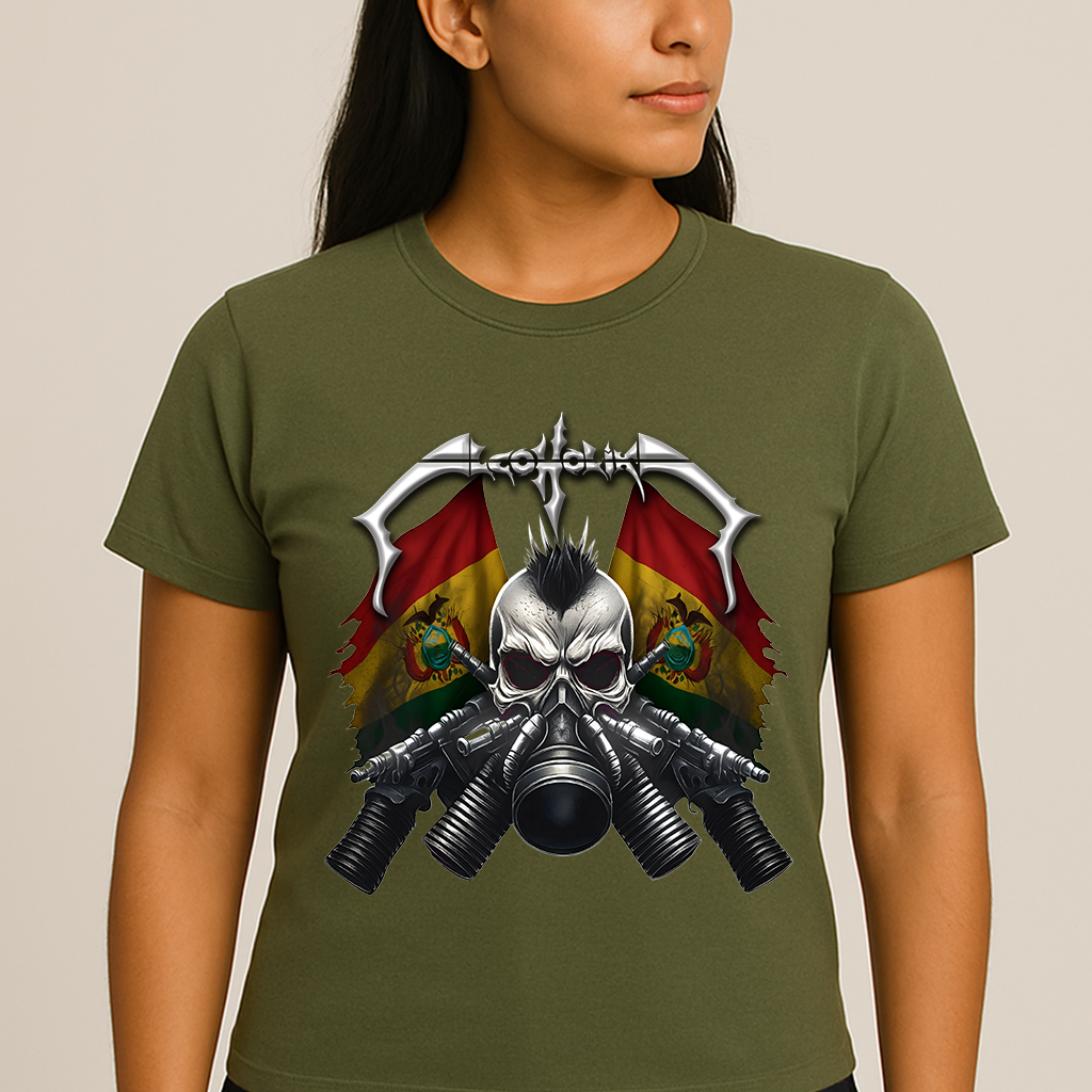 Gas Mask Skull Woman T-Shirt