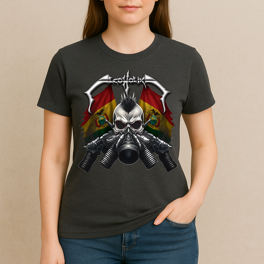 Gas Mask Skull Woman T-Shirt