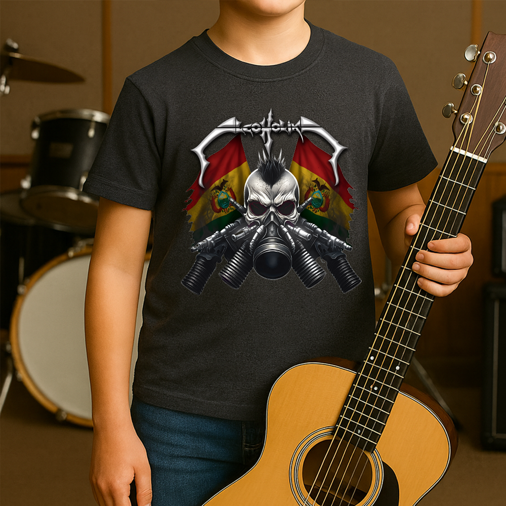 Gas Mask Skull Kids T-Shirt