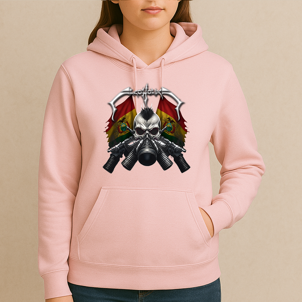 Gas Mask Skull Woman Hoodie