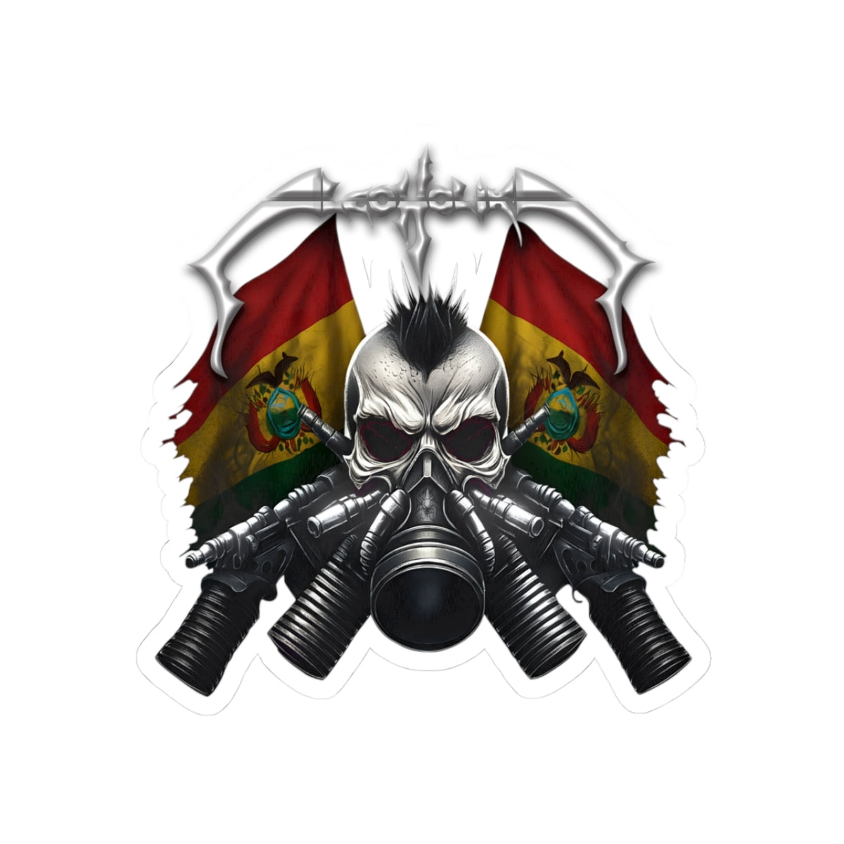 Gas Mask Skull Sticker (Kiss-Cut)